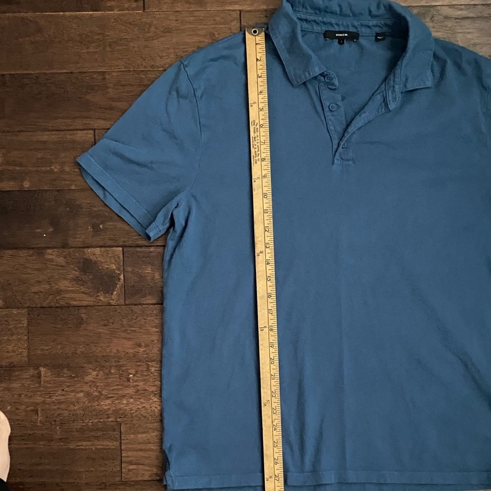 Vince Men’s Cobalt Blue Short Sleeve Polo - Picture 5 of 11